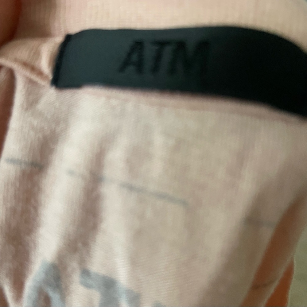 ATM Anthony Thomas Melillo Pink Long Sleeve Relaxed Tee XS - Picture 3 of 5